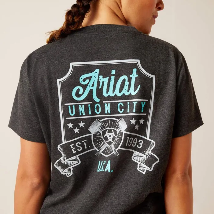 Rebar Cotton Strong HQ Charcoal Heather Women Ariat TShirts and Tops Rebar Cotton Strong HQ Charcoal Heather Women Ariat TShirts and Tops