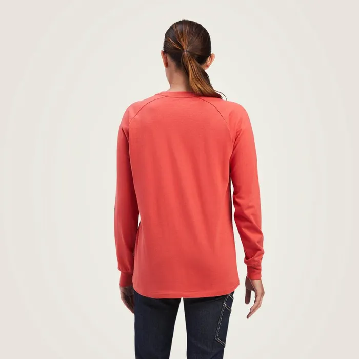Rebar Cotton Strong Logo Graphic Baked Apple Mood Indigo Women Ariat TShirts and Tops