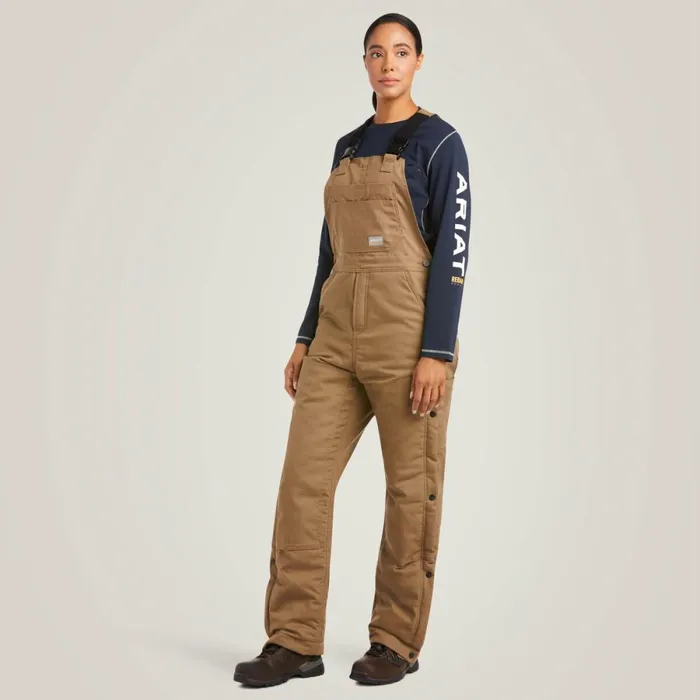 Rebar DuraCanvas Stretch Insulated Bib Field Khaki Women Ariat Pants and Shorts