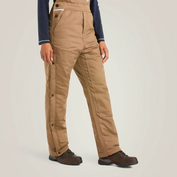 Rebar DuraCanvas Stretch Insulated Bib Field Khaki Women Ariat Pants and Shorts