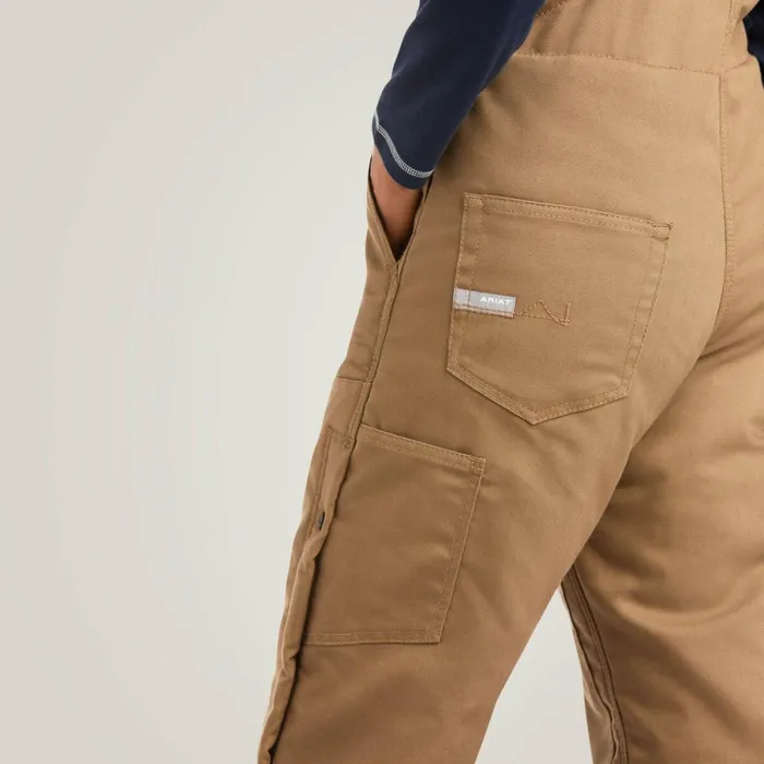 Rebar DuraCanvas Stretch Insulated Bib Field Khaki Women Ariat Pants and Shorts