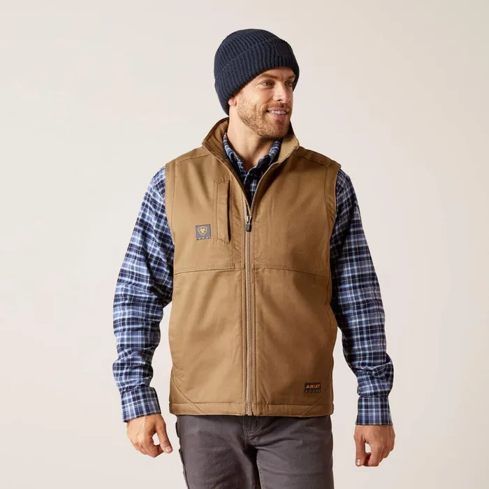 Rebar DuraCanvas Vest Field Khaki Men Ariat Jackets and Vests