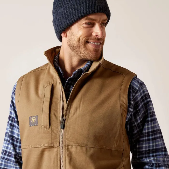 Rebar DuraCanvas Vest Field Khaki Men Ariat Jackets and Vests Rebar DuraCanvas Vest Field Khaki Men Ariat Jackets and Vests