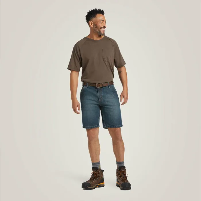 Rebar DuraStretch Denim Utility Short Phantom Men Ariat Denim Rebar DuraStretch Denim Utility Short Phantom Men Ariat Denim