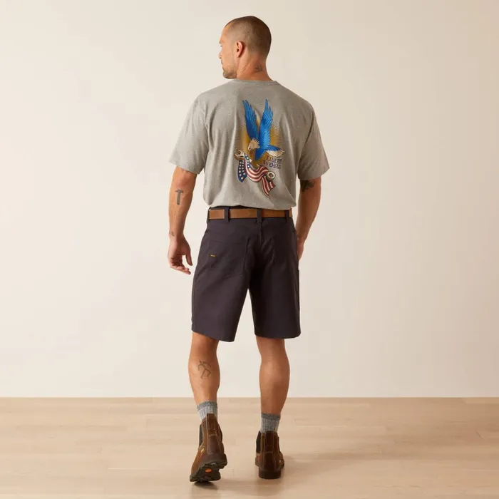 Rebar DuraStretch Made Tough 10034 Short Charcoal Men Ariat Pants and Shorts Rebar DuraStretch Made Tough 10034 Short Charcoal Men Ariat Pants and Shorts