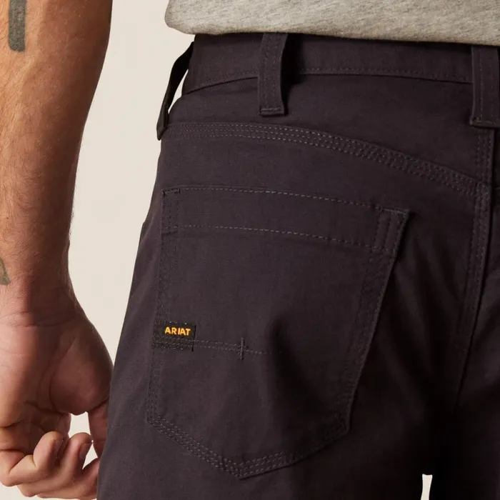 Rebar DuraStretch Made Tough 10034 Short Charcoal Men Ariat Pants and Shorts Rebar DuraStretch Made Tough 10034 Short Charcoal Men Ariat Pants and Shorts