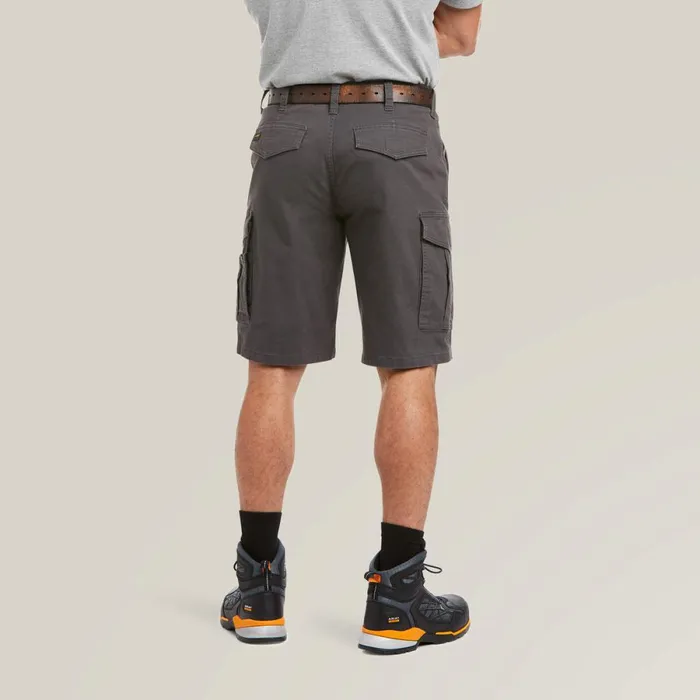 Rebar DuraStretch Made Tough Cargo 11034 Short Rebar Grey Men Ariat Pants and Shorts Rebar DuraStretch Made Tough Cargo 11034 Short Rebar Grey Men Ariat Pants and Shorts