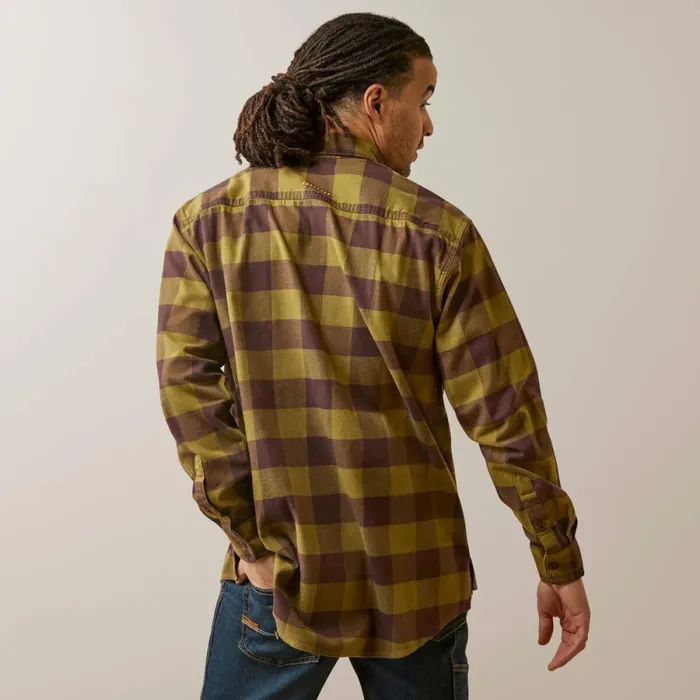 Rebar Flannel DuraStretch Work Shirt Avocado Men Ariat Button Down Shirts Rebar Flannel DuraStretch Work Shirt Avocado Men Ariat Button Down Shirts