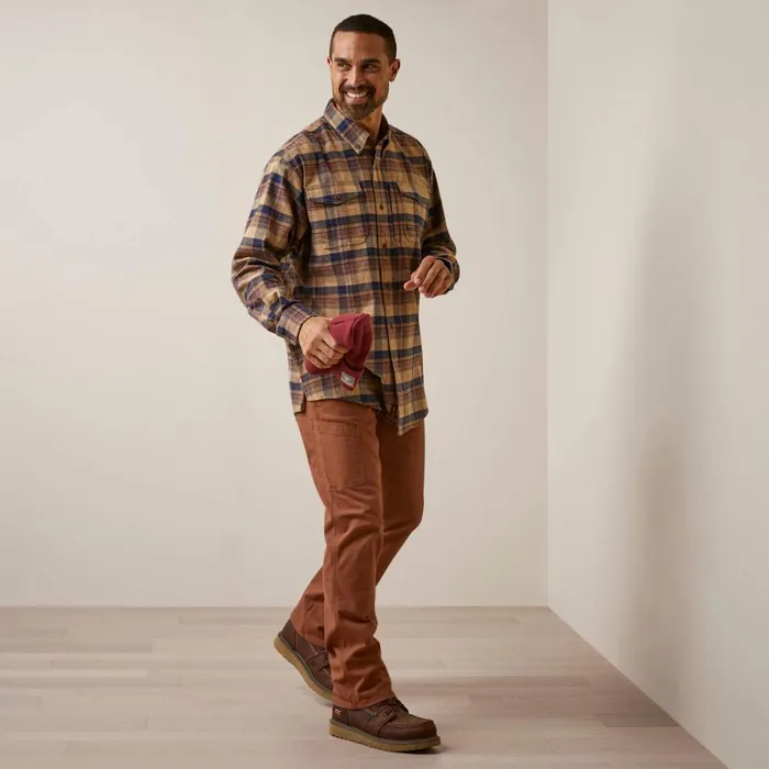 Rebar Flannel DuraStretch Work Shirt Tiger039s Eye Plaid Men Ariat Button Down Shirts Rebar Flannel DuraStretch Work Shirt Tiger039s Eye Plaid Men Ariat Button Down Shirts