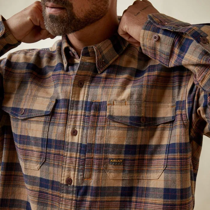 Rebar Flannel DuraStretch Work Shirt Tiger039s Eye Plaid Men Ariat Button Down Shirts Rebar Flannel DuraStretch Work Shirt Tiger039s Eye Plaid Men Ariat Button Down Shirts