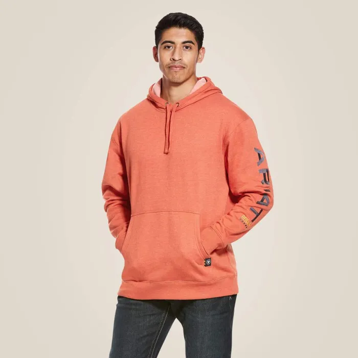 Rebar Graphic Hoodie Volcanic Heather Men Ariat Sweatshirts and Hoodies