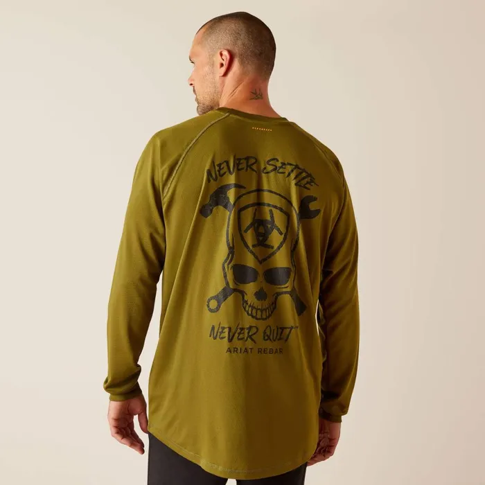 Rebar Heat Fighter Jolly Wrencher Lichen Men Ariat TShirts and Polos