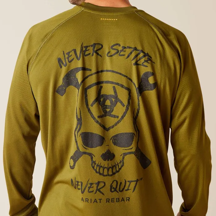 Rebar Heat Fighter Jolly Wrencher Lichen Men Ariat TShirts and Polos Rebar Heat Fighter Jolly Wrencher Lichen Men Ariat TShirts and Polos