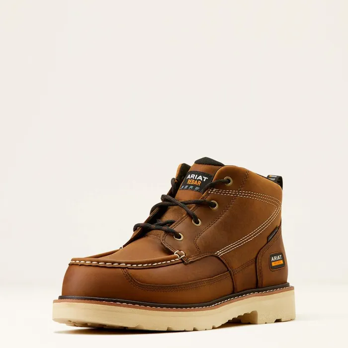Rebar Lift Chukka Composite Toe Work Boot Distressed Brown Men Ariat Work Boots