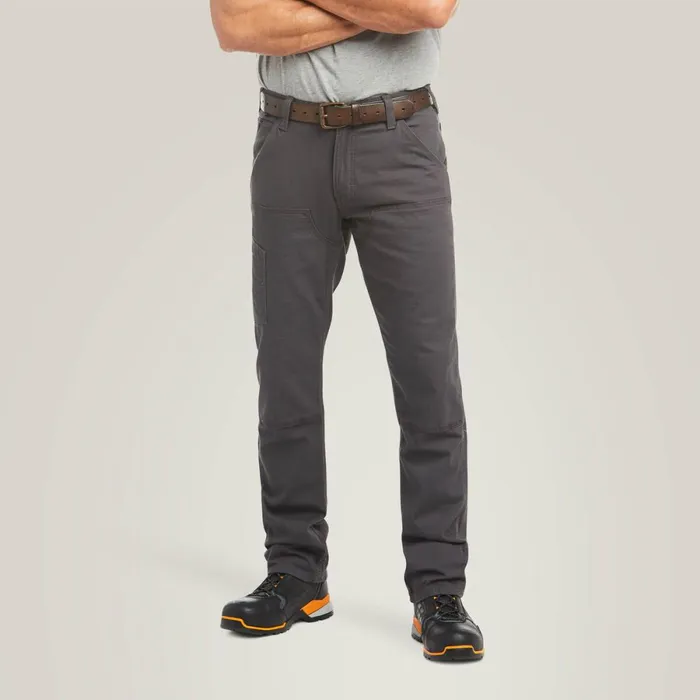 Rebar M4 Low Rise DuraStretch Made Tough Double Front Stackable Straight Leg Pant Rebar Grey Men Ariat Pants and Shorts Rebar M4 Low Rise DuraStretch Made Tough Double Front Stackable Straight Leg Pant Rebar Grey Men Ariat Pants and Shorts