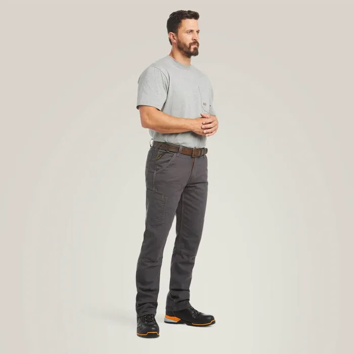 Rebar M4 Low Rise DuraStretch Made Tough Double Front Stackable Straight Leg Pant Rebar Grey Men Ariat Pants and Shorts Rebar M4 Low Rise DuraStretch Made Tough Double Front Stackable Straight Leg Pant Rebar Grey Men Ariat Pants and Shorts