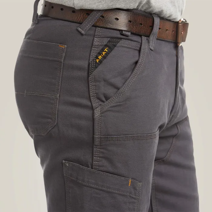 Rebar M4 Low Rise DuraStretch Made Tough Double Front Stackable Straight Leg Pant Rebar Grey Men Ariat Pants and Shorts Rebar M4 Low Rise DuraStretch Made Tough Double Front Stackable Straight Leg Pant Rebar Grey Men Ariat Pants and Shorts