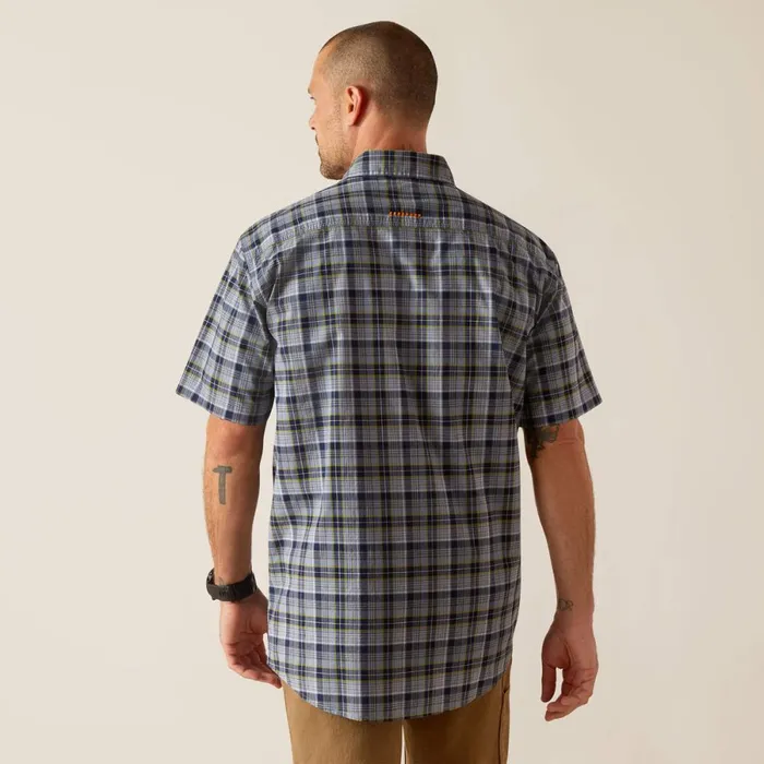 Rebar Made Tough DuraStretch Work Shirt Blue Indigo Heather Men Ariat Button Down Shirts Rebar Made Tough DuraStretch Work Shirt Blue Indigo Heather Men Ariat Button Down Shirts