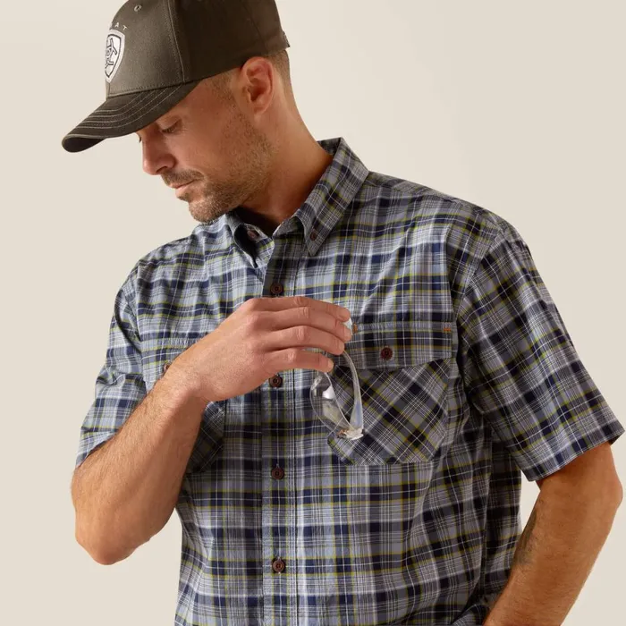 Rebar Made Tough DuraStretch Work Shirt Blue Indigo Heather Men Ariat Button Down Shirts Rebar Made Tough DuraStretch Work Shirt Blue Indigo Heather Men Ariat Button Down Shirts