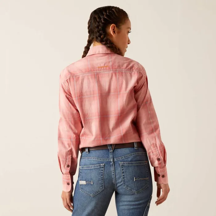 Rebar Made Tough DuraStretch Work Shirt Mauveglow Plaid Women Ariat TShirts and Tops Rebar Made Tough DuraStretch Work Shirt Mauveglow Plaid Women Ariat TShirts and Tops
