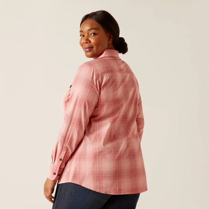 Rebar Made Tough DuraStretch Work Shirt Mauveglow Plaid Women Ariat TShirts and Tops Rebar Made Tough DuraStretch Work Shirt Mauveglow Plaid Women Ariat TShirts and Tops