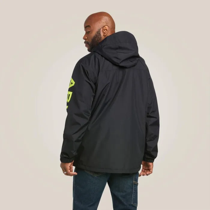 Rebar Stormshell Logo Waterproof Jacket Blacklime Men Ariat Jackets and Vests Rebar Stormshell Logo Waterproof Jacket Blacklime Men Ariat Jackets and Vests
