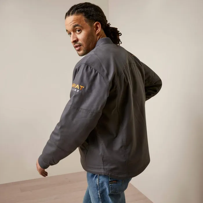 Rebar Stretch Canvas Bomber Jacket Rebar Grey Men Ariat Jackets and Vests Rebar Stretch Canvas Bomber Jacket Rebar Grey Men Ariat Jackets and Vests