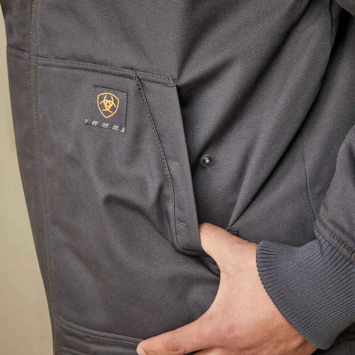 Rebar Stretch Canvas Bomber Jacket Rebar Grey Men Ariat Jackets and Vests Rebar Stretch Canvas Bomber Jacket Rebar Grey Men Ariat Jackets and Vests