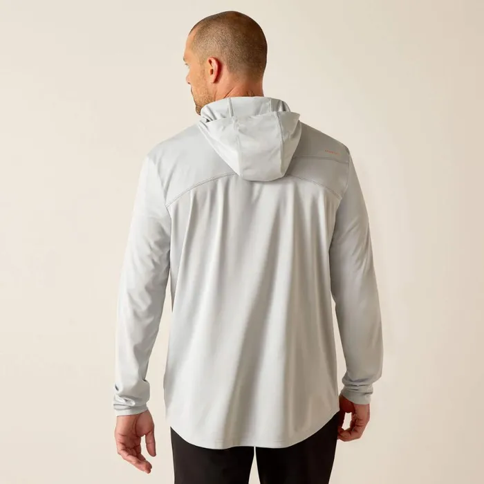Rebar Sunblocker Hooded TShirt Pearl Grey Men Ariat TShirts and Polos Rebar Sunblocker Hooded TShirt Pearl Grey Men Ariat TShirts and Polos