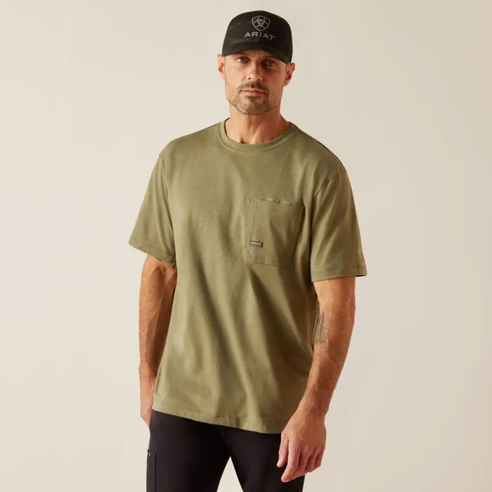 Rebar Workman American Scream Sage Heather Men Ariat TShirts and Polos Rebar Workman American Scream Sage Heather Men Ariat TShirts and Polos