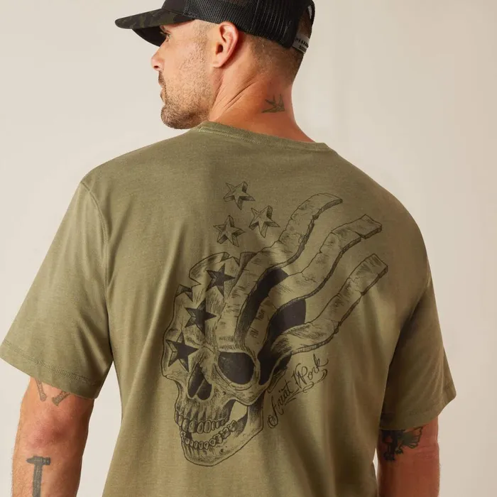 Rebar Workman American Scream Sage Heather Men Ariat TShirts and Polos Rebar Workman American Scream Sage Heather Men Ariat TShirts and Polos