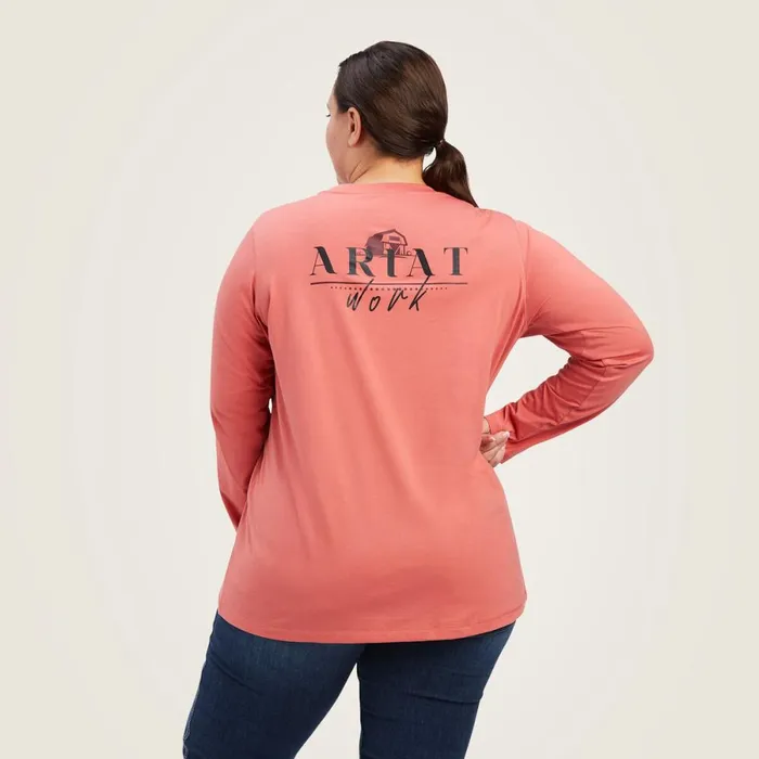 Rebar Workman Barn Graphic TShirt Faded Rose Women Ariat TShirts and Tops Rebar Workman Barn Graphic TShirt Faded Rose Women Ariat TShirts and Tops