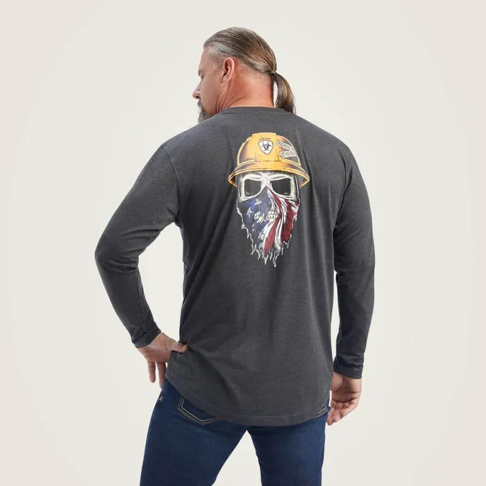 Rebar Workman Born For This Graphic TShirt Charcoal Heather Men Ariat TShirts and Polos