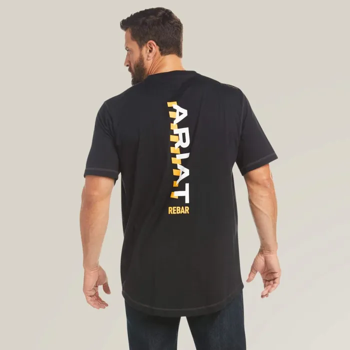 Rebar Workman Logo TShirt Black Men Ariat TShirts and Polos