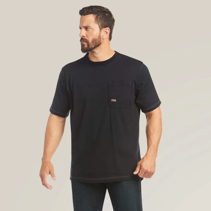Rebar Workman Logo TShirt Black Men Ariat TShirts and Polos Rebar Workman Logo TShirt Black Men Ariat TShirts and Polos
