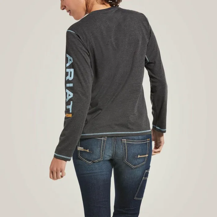 Rebar Workman Logo TShirt Charcoal Heather Women Ariat TShirts and Tops Rebar Workman Logo TShirt Charcoal Heather Women Ariat TShirts and Tops