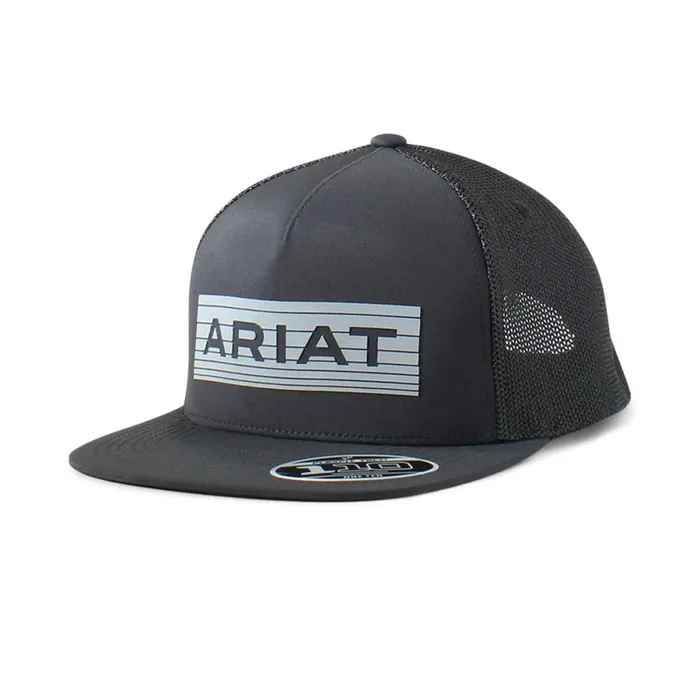 Reflective Logo Cap Black Men Ariat Hats and Caps