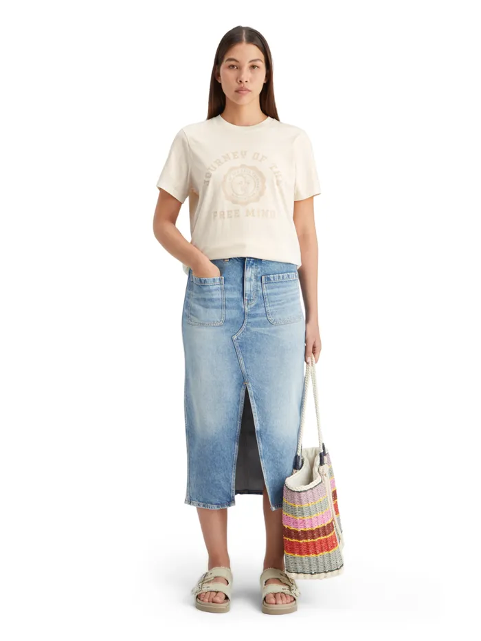 Regular Fit Tshirt With Front Artwork Soft Ice Women Scotch and Soda Tops and TShirts