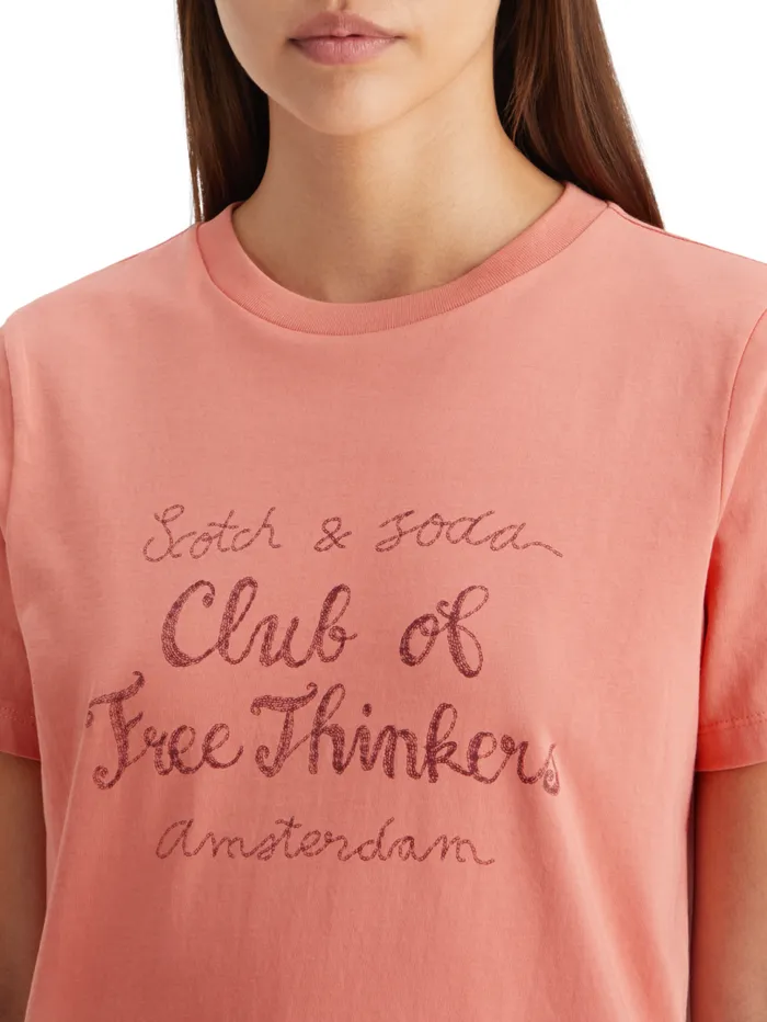 Regular Fit Tshirt With Front Artwork Soft Ice Women Scotch and Soda Tops and TShirts Regular Fit Tshirt With Front Artwork Soft Ice Women Scotch and Soda Tops and TShirts