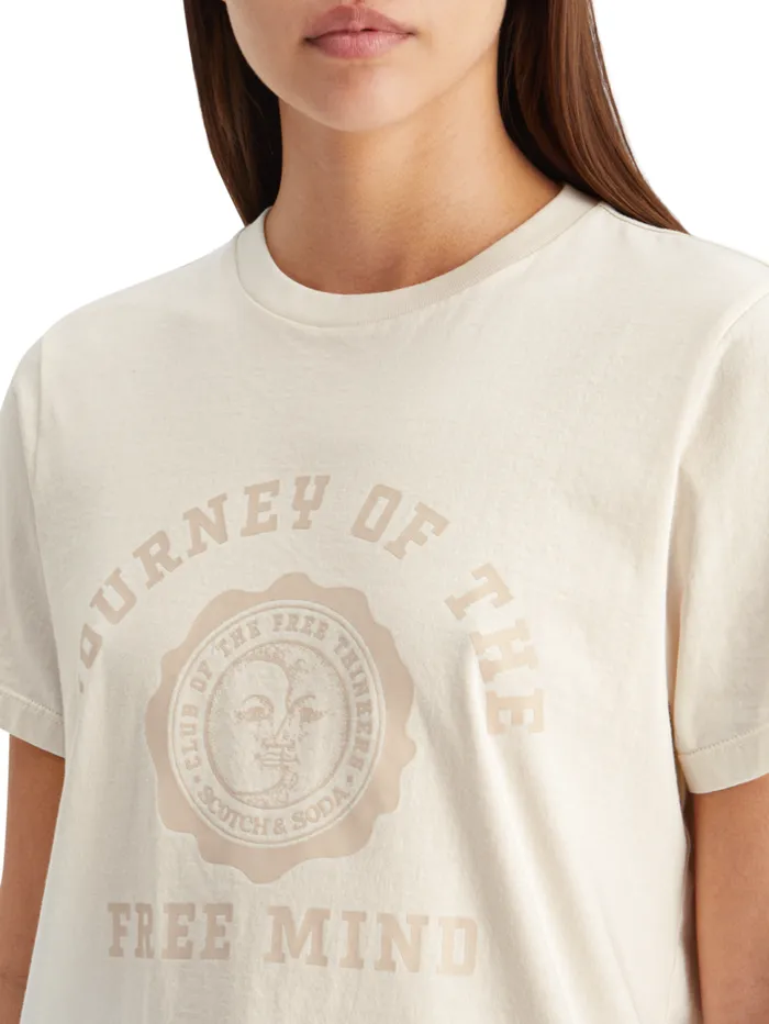 Regular Fit Tshirt With Front Artwork Soft Ice Women Scotch and Soda Tops and TShirts Regular Fit Tshirt With Front Artwork Soft Ice Women Scotch and Soda Tops and TShirts