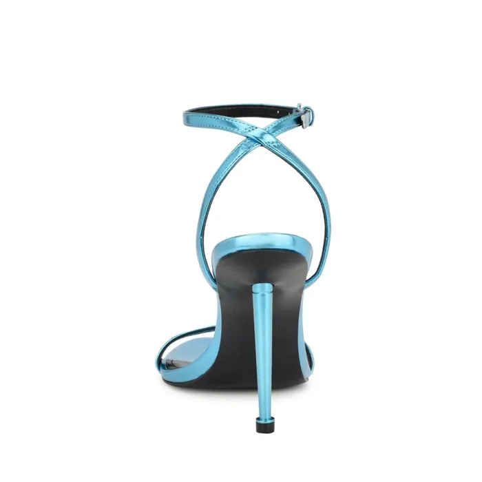 Reina Ankle Strap Sandals Blue Women Nine West Dress Reina Ankle Strap Sandals Blue Women Nine West Dress