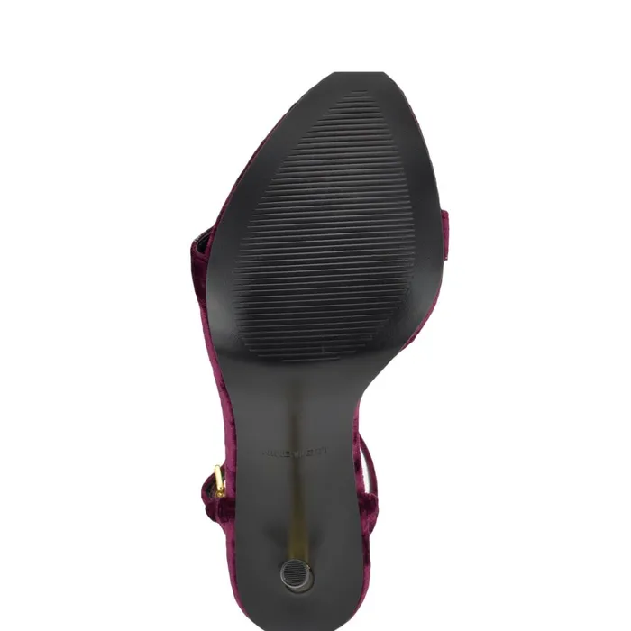 Reina Ankle Strap Sandals Dark Purple Velvet Women Nine West Dress Reina Ankle Strap Sandals Dark Purple Velvet Women Nine West Dress