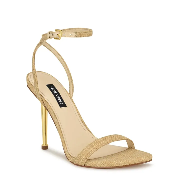 Reina Ankle Strap Sandals Natural Raffia Women Nine West Dress Reina Ankle Strap Sandals Natural Raffia Women Nine West Dress