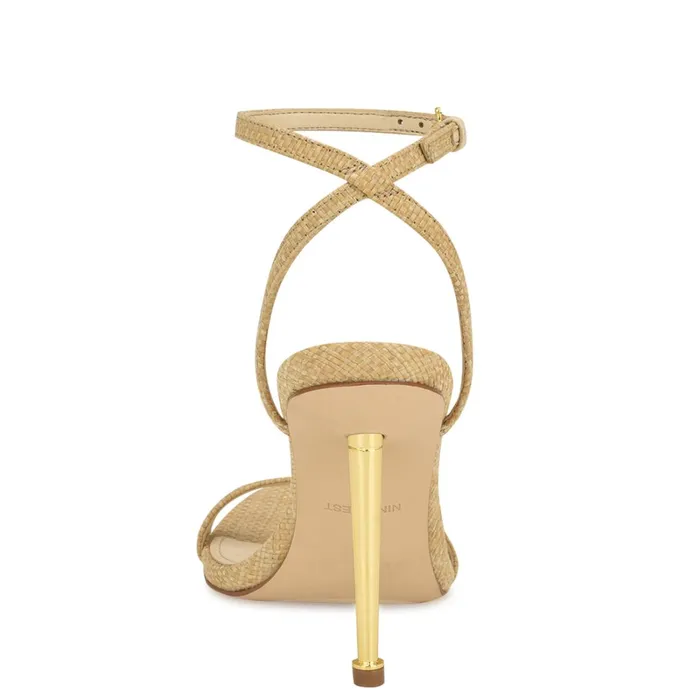 Reina Ankle Strap Sandals Natural Raffia Women Nine West Dress Reina Ankle Strap Sandals Natural Raffia Women Nine West Dress