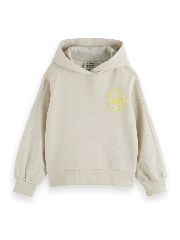 RELAXEDFIT HOODIE Grey Melange Kids Scotch and Soda Sweatshirts and Hoodies