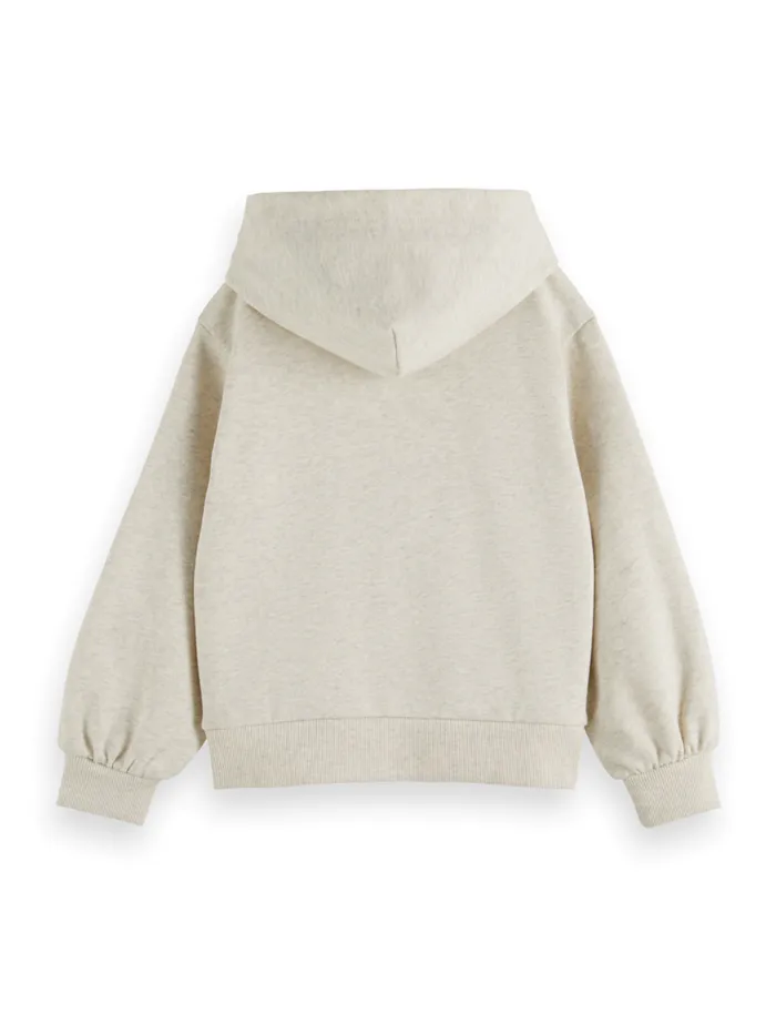 RELAXEDFIT HOODIE Grey Melange Kids Scotch and Soda Sweatshirts and Hoodies