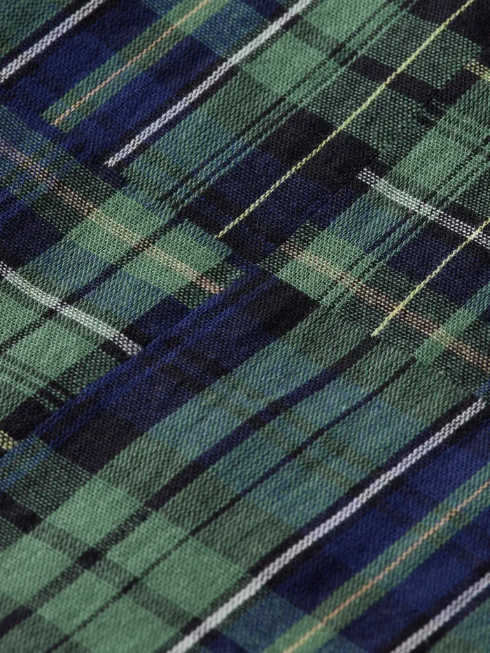 Relaxed Fit Patchwork Shirt Navy Check Men Scotch and Soda Shirts
