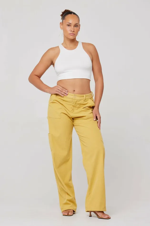 RESA Basics Elsa Cargo Pant In Mustard 8211 Women