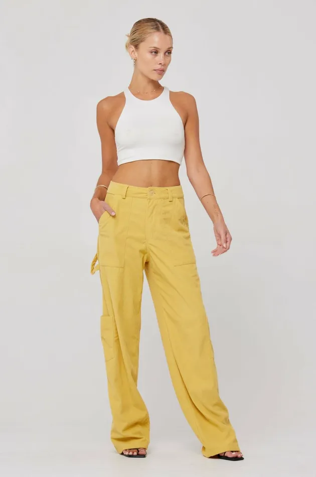 RESA Basics Elsa Cargo Pant In Mustard 8211 Women