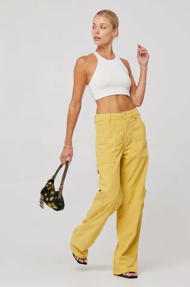 RESA Basics Elsa Cargo Pant In Mustard 8211 Women